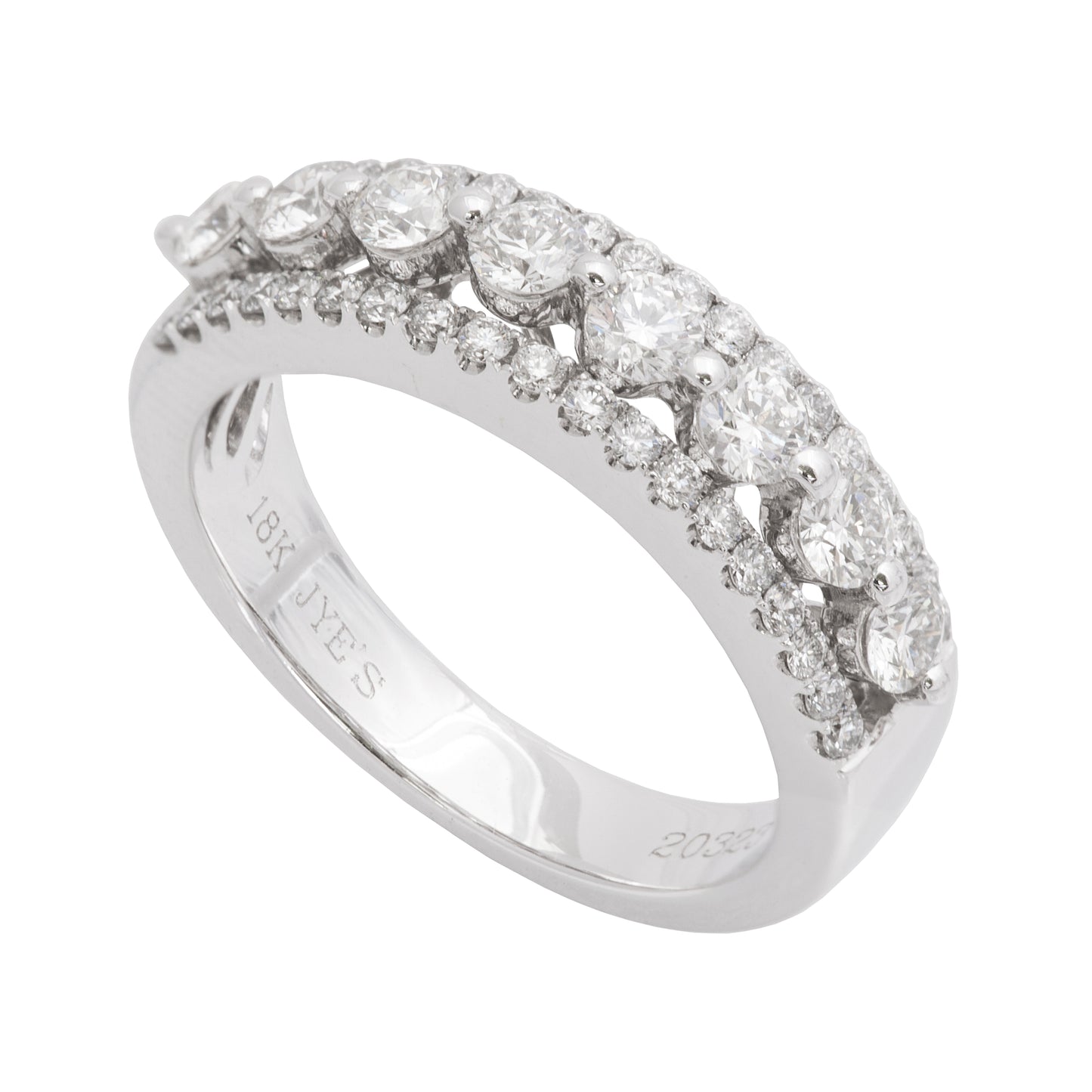 18KWG/PD Diamond Band – Radiant Sophistication