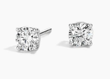 14KW 1/2CTW DIAMOND STUD EARRINGS