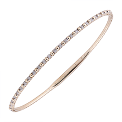 14K Yellow Gold .27CTW Natural Diamond Flexie Bangle