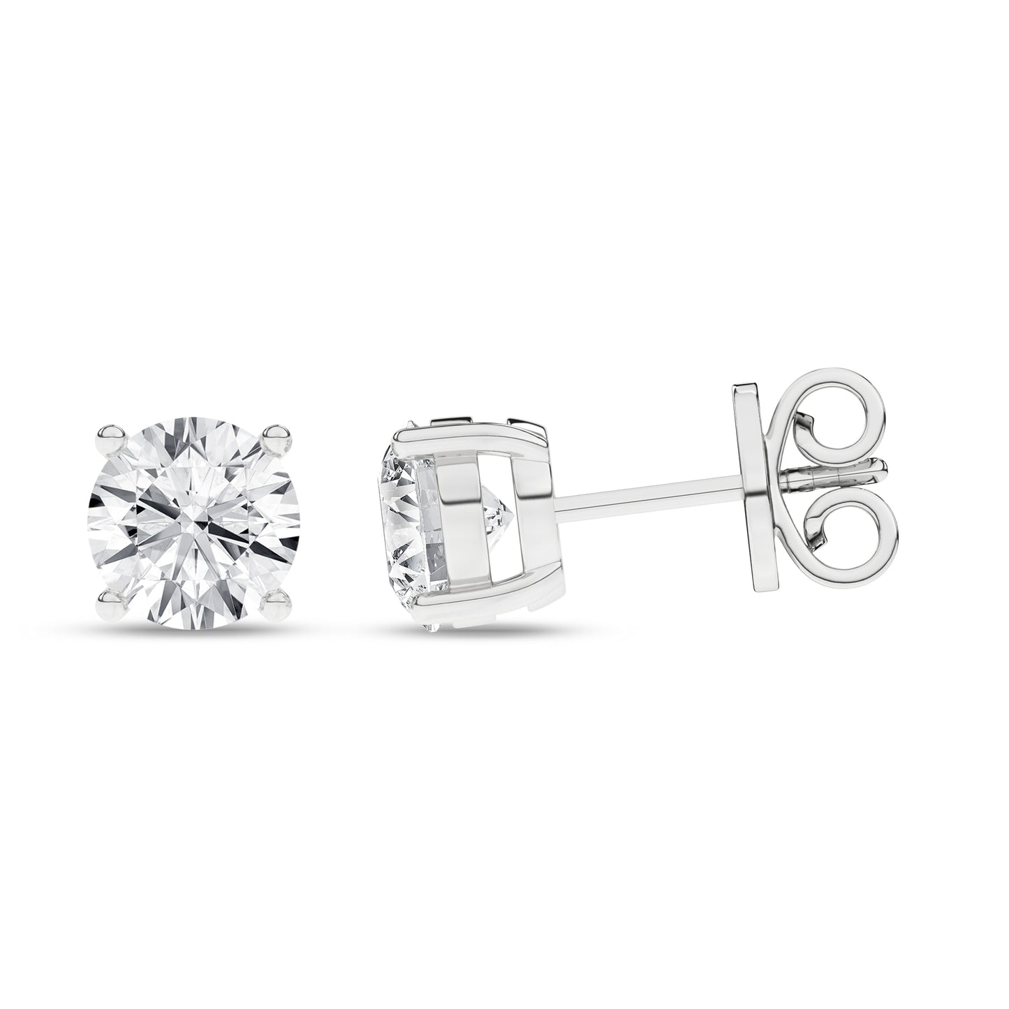 LGD 1.50CTW 14K White Gold 4-Prong Diamond Stud Earrings