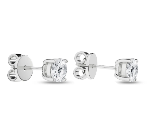 14K White Gold .75CTW Lab-Grown Diamond Stud Earrings – E-F VS