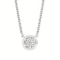 SS .05CTW Diamond Cluster Pendant with Chain