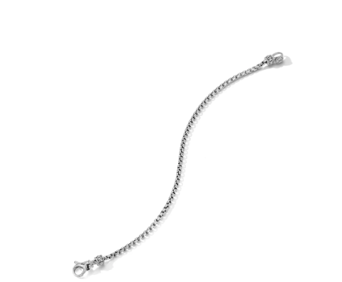 JAI Sterling Silver 2.7mm Box Chain Bracelet Small