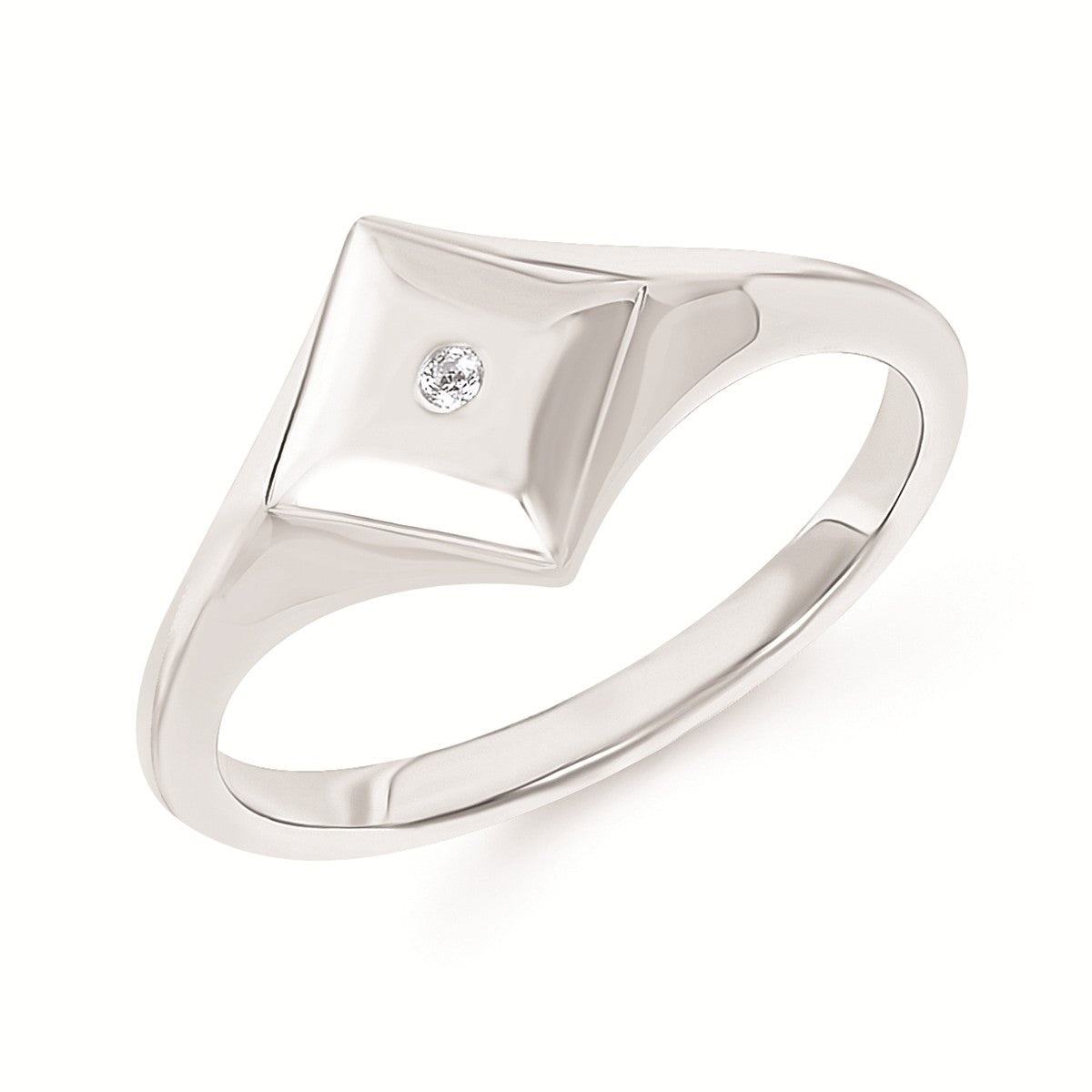 SS .01CTW Diamond Ring