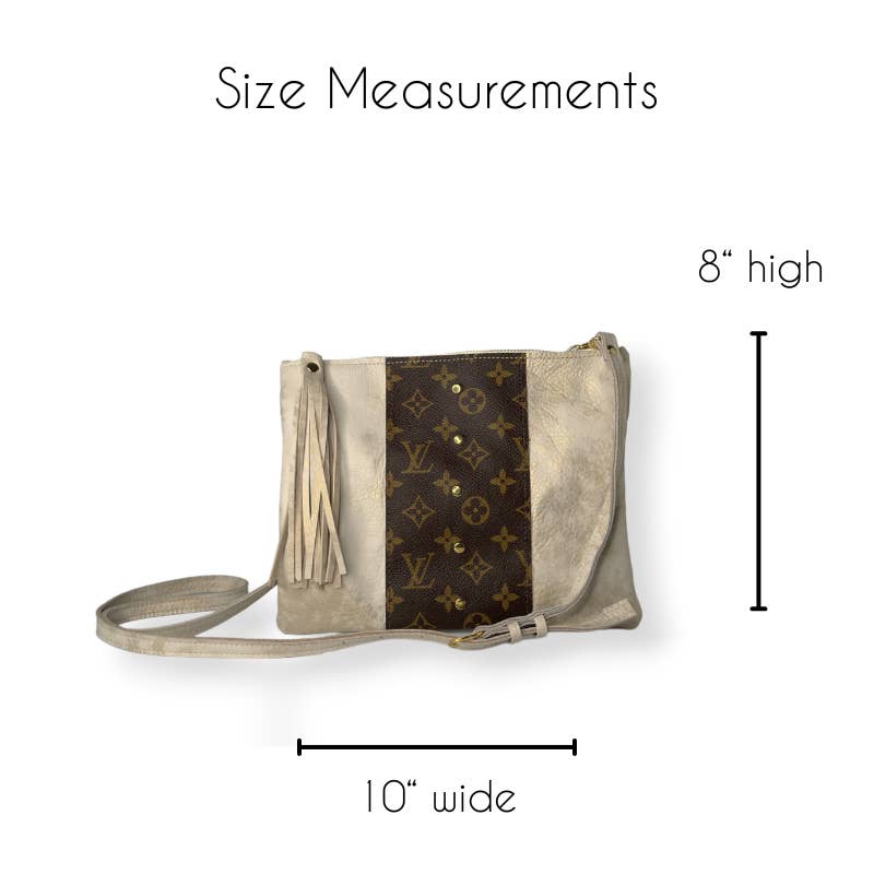 Caroline Crossbody with Monogram Logo – Upcycled Stone