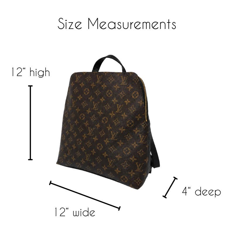 Riley Backpack Full-Front Monogram – Upcycled Black