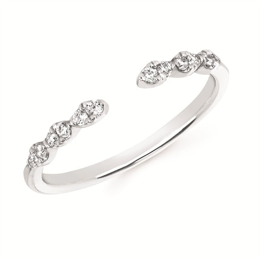 14KWG Open Center Diamond Band – .12CTW of Delicate Sparkle