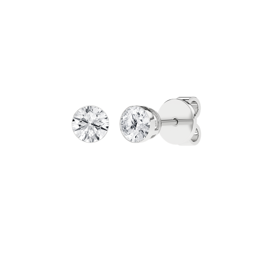 LGD 1CTW 14KWG BEZEL SET STUDS