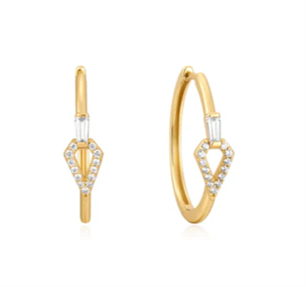 Ania Haie YGP Cubic Zirconia Geometric Hoops – Bold and Modern