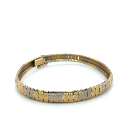 Two-Tone 14K Gold Estate Bracelet – 15.94g