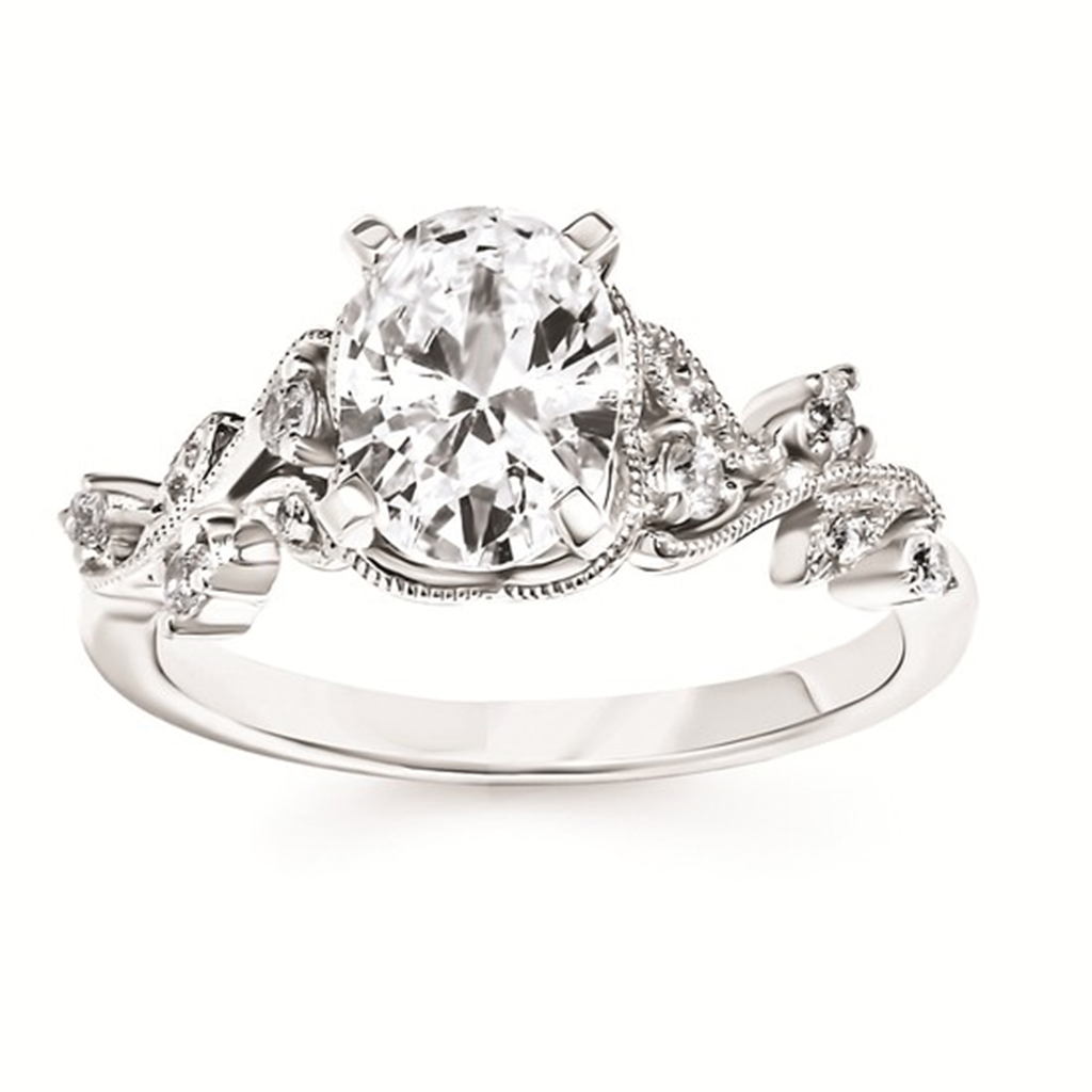 Forever Elegant® 1/8 Ctw. Diamond Semi Mount in 14K Gold