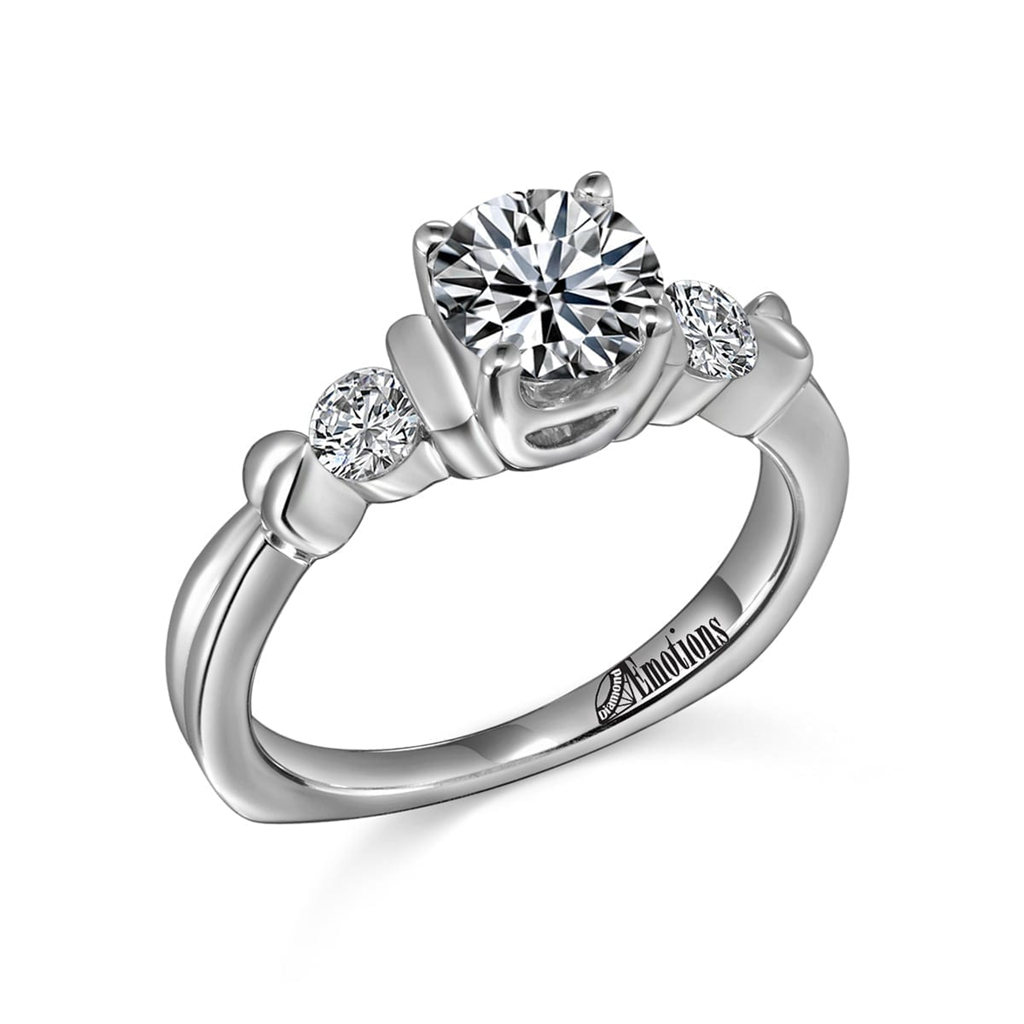Elegant Solitaire Ring with .25Ct Diamonds Semi-Mount