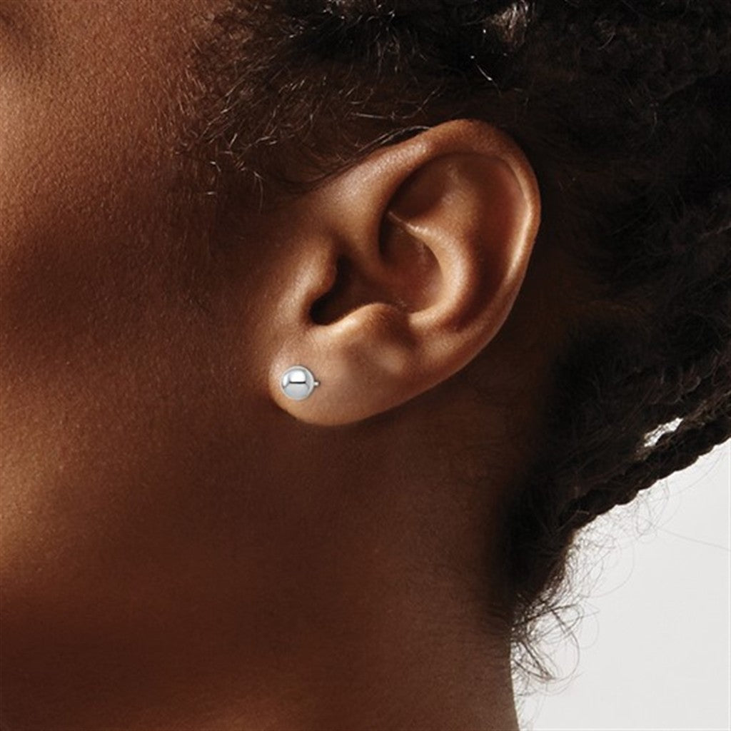 14K WG 6MM BALL ER LES