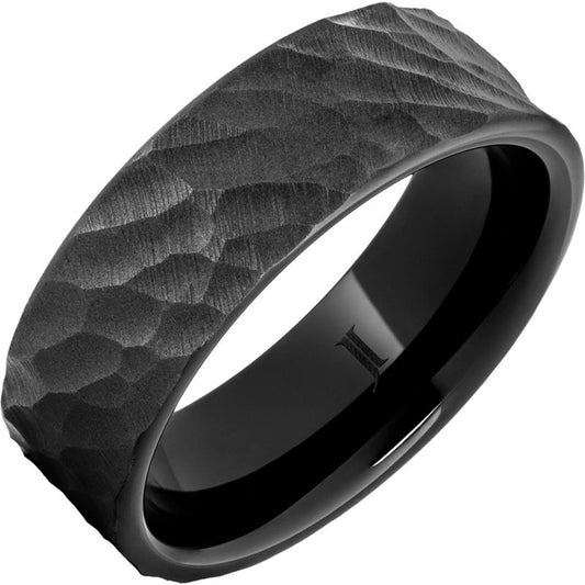 8mm Black Ceramic Thor Sandblast Men’s Band – Size 11