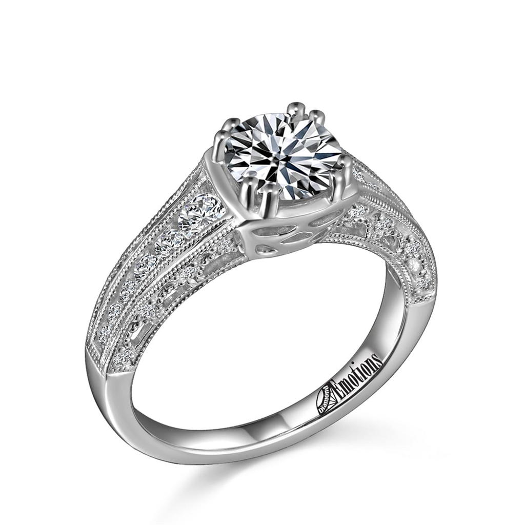 Visually Stunning Bridal Ring Semi-Mount with .50Ct Diamonds