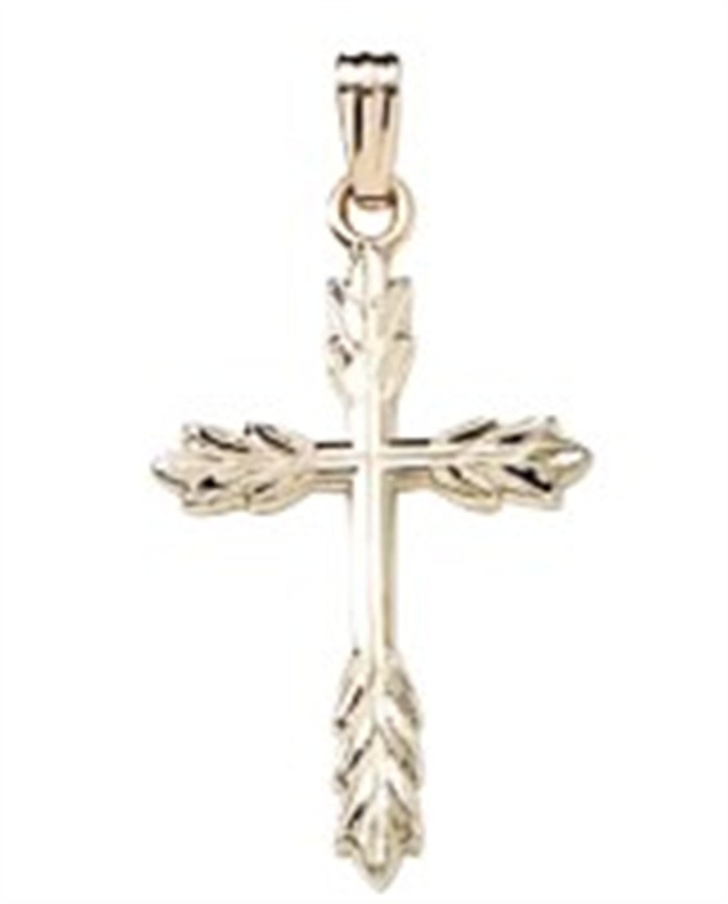 Elegant 14KY Gold Filled Cross with Fancy Ends