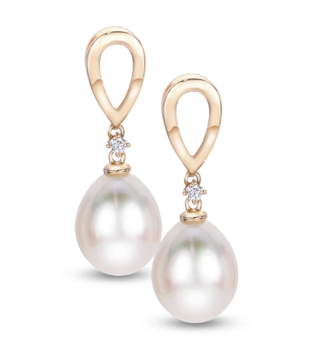 14KT Yellow Gold Freshwater Pearl Earring