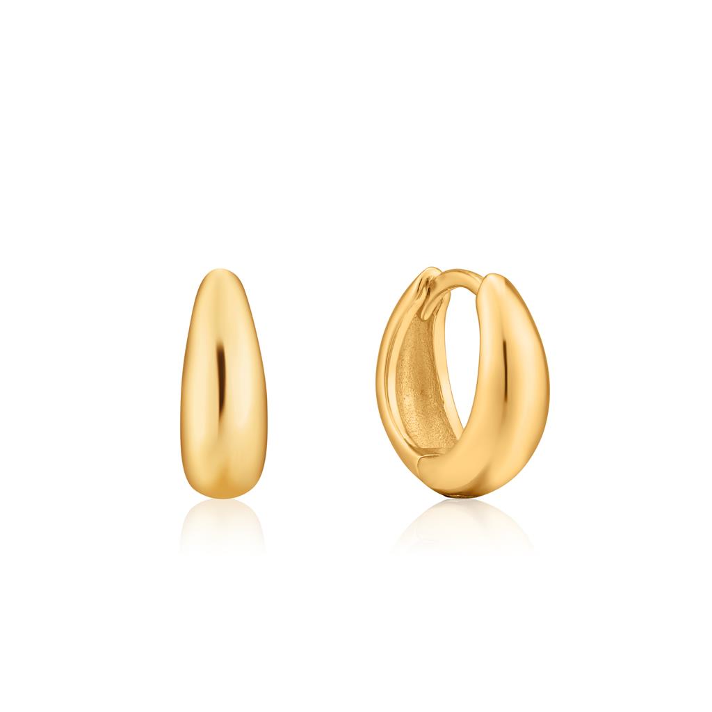 Elegant Ania Haie Luxe Huggie Hoop Earrings