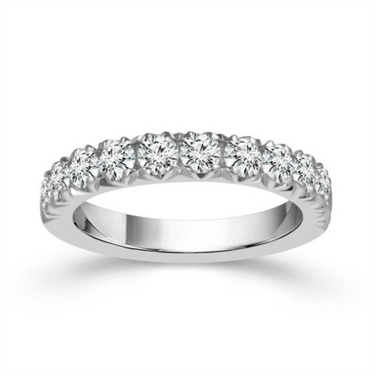 14K Two-Tone .75CTW 11 Round Brilliant Cut Diamond Band Size 7