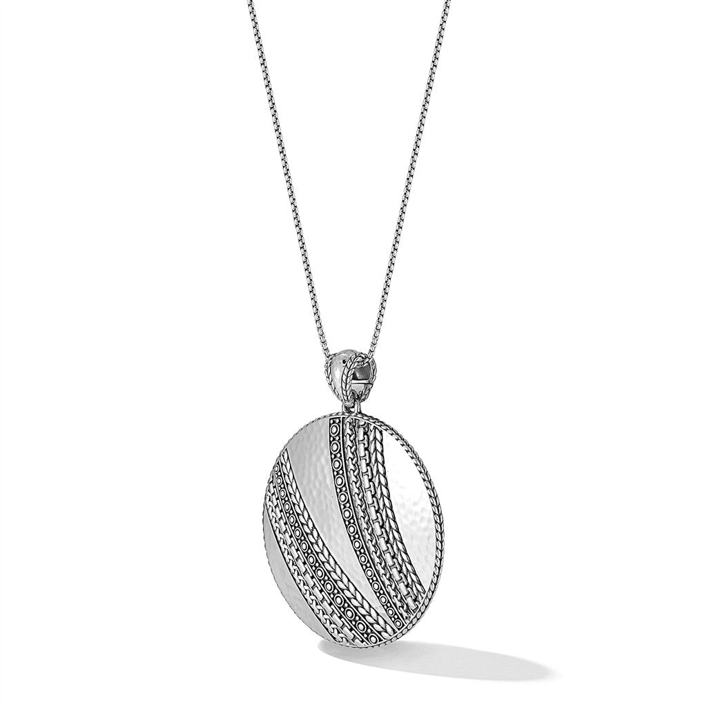 JAI Sterling Silver Master Artisan Disk Pendant Ne | Silver Necklaces
