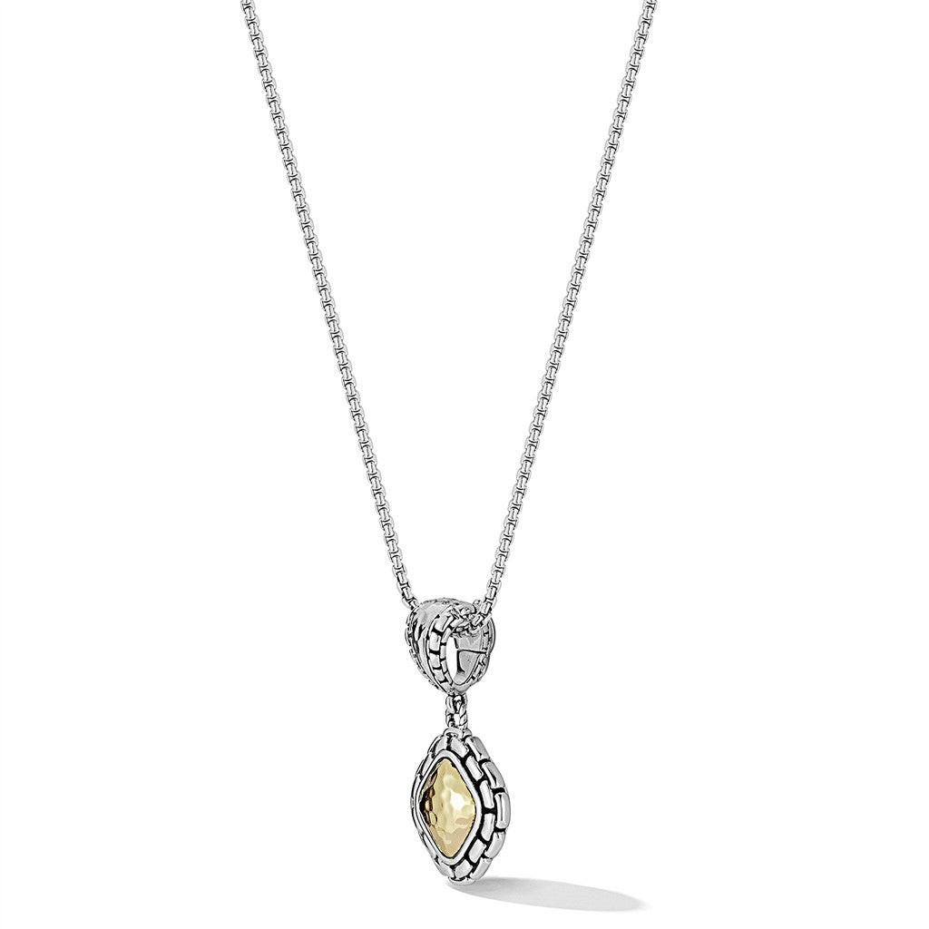 JAI Sterling Silver & 14K Gold Box Chain Pattern S | Silver Necklaces