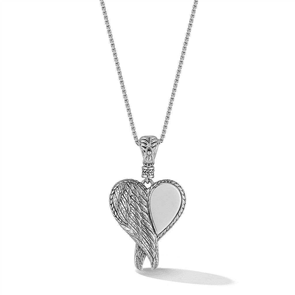JAI Sterling Silver Reversible Wings Of Love Penda | Silver Necklaces
