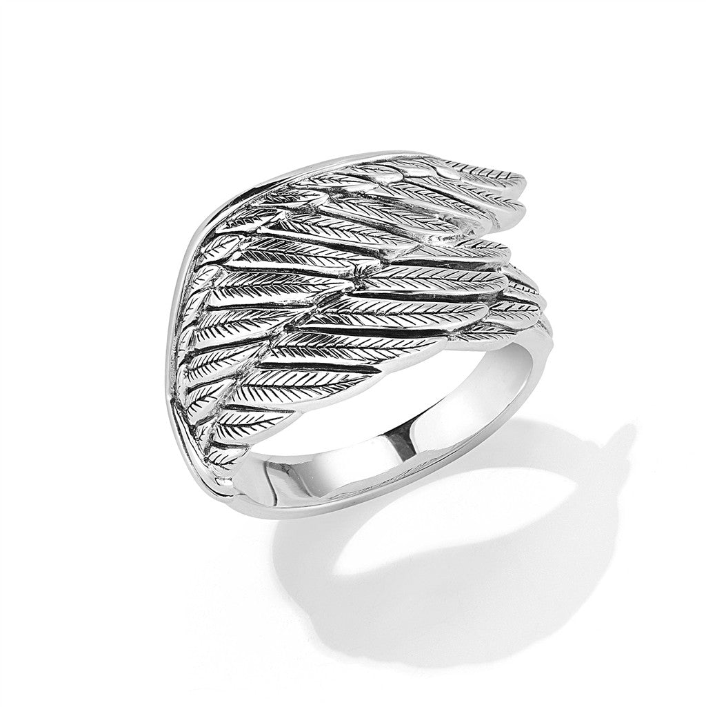 JAI Sterling Silver Wings Of Love Ring, Size 7 | Silver Rings