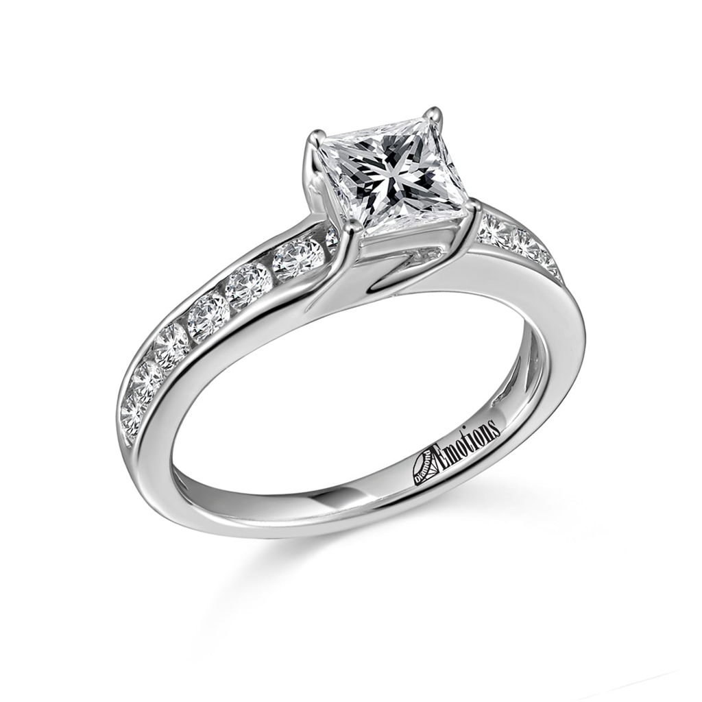 Timeless Solitaire Ring with Trellis Head Design Semi-Mount