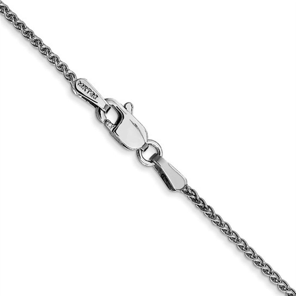 14K White Gold 1.25MM Spiga Chain – 18"