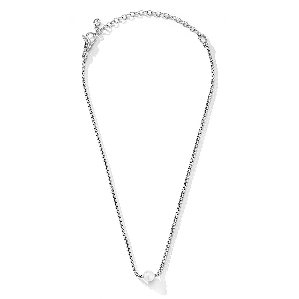 JAI Sterling Silver 2.7mm Box Chain Necklace with | Silver Necklaces