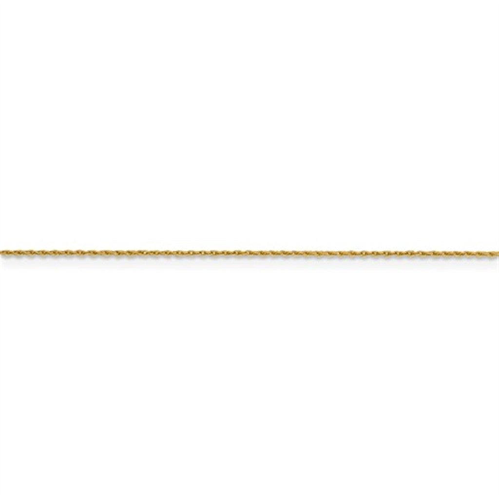 14K Yellow Gold Baby Rope Chain – 18" Spring Ring Clasp