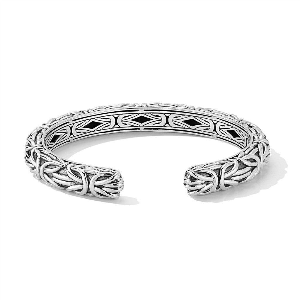 JAI Sterling Silver Byzantine Artisan Cuff Bangle, | Silver Bracelets
