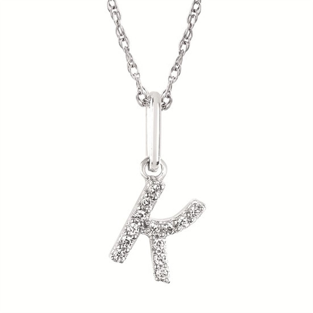 Letter K .05 Ctw. Diamond Pendant |