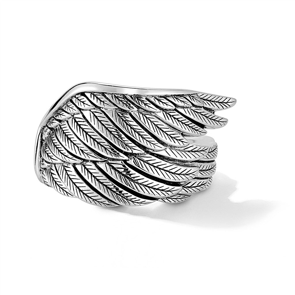 JAI Sterling Silver Wings Of Love Ring, Size 7 | Silver Rings