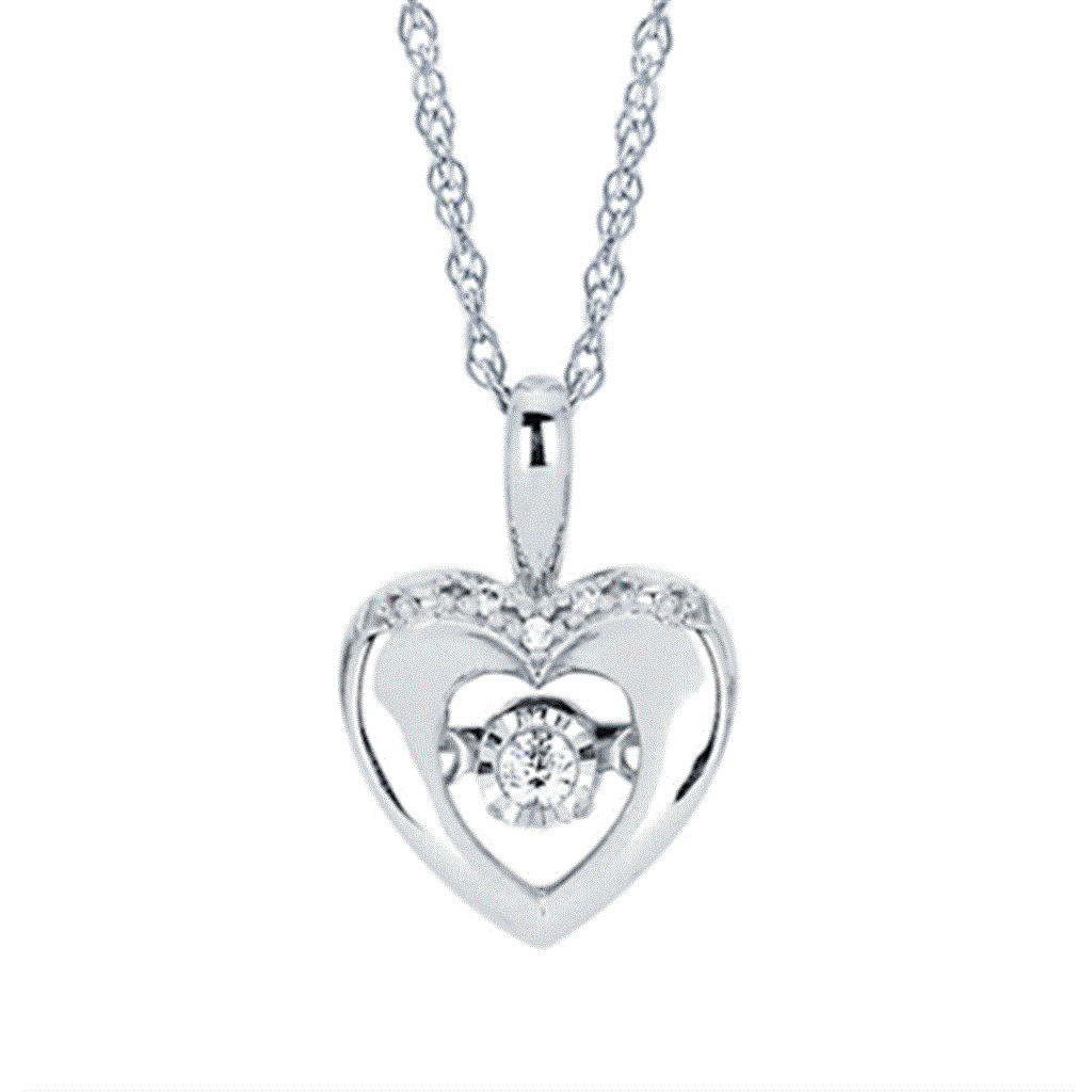 Shimmering Diamonds® Heart Pendant in Sterling Silver