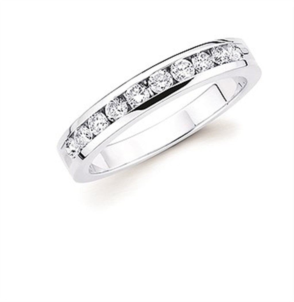 1/2 Ctw. Channel Set 10 Stone Diamond Anniversary Band