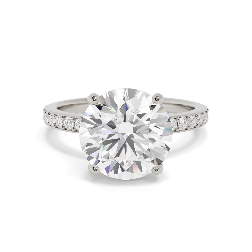 14K Two-Tone Maria Semi-Mount Engagement Ring – Hidden Halo