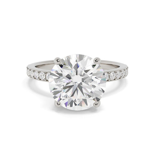 14K Two-Tone Maria Semi-Mount Engagement Ring – Hidden Halo