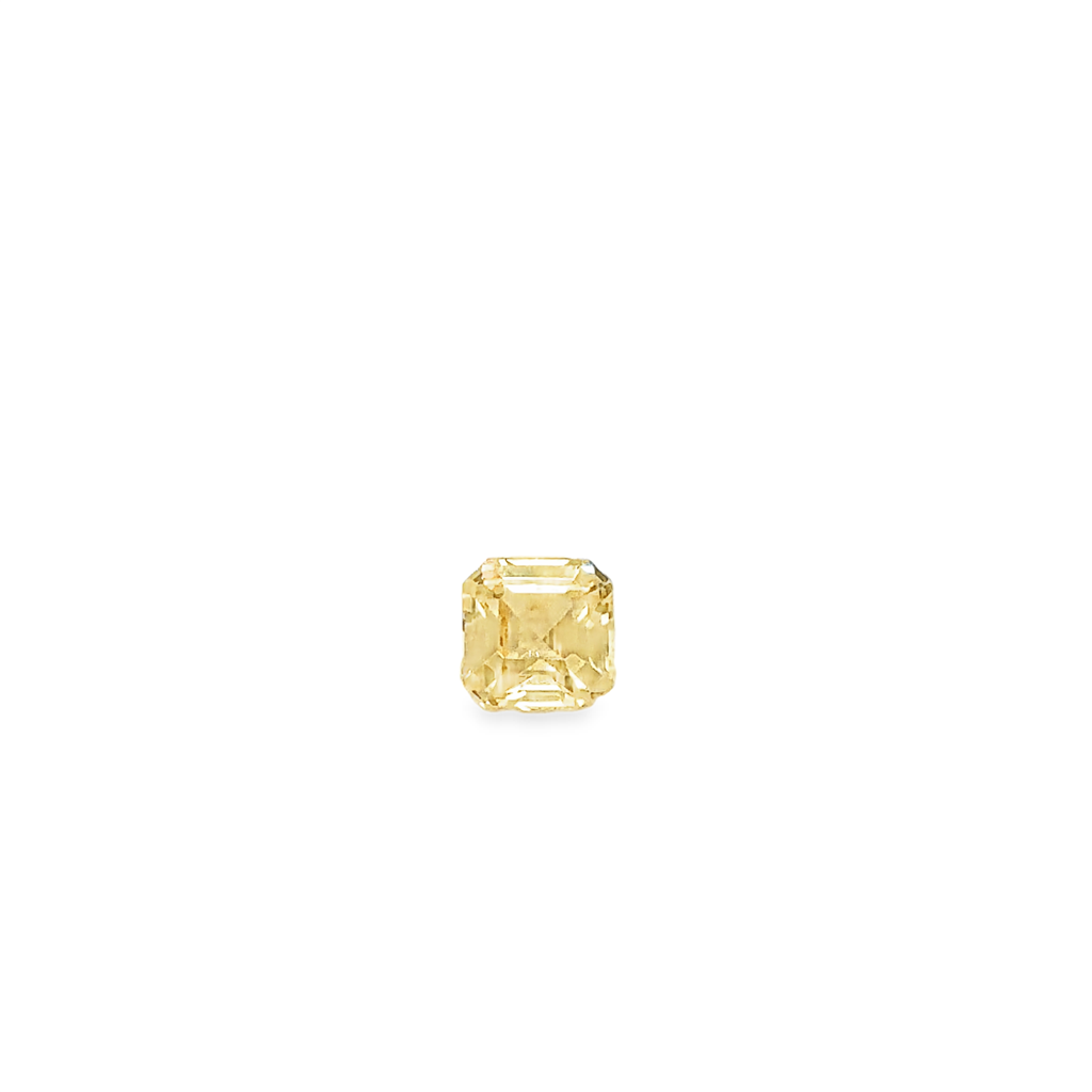 1.60CT Asscher-Cut Yellow Sapphire Loose Gemstone