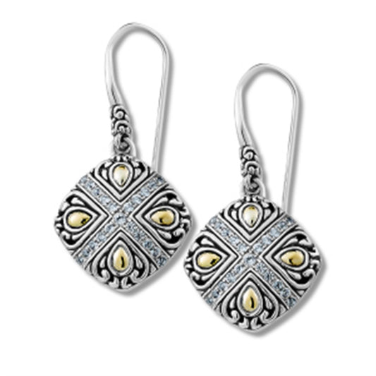 Simbolon Earring - White Topaz Filigree Work Earrings