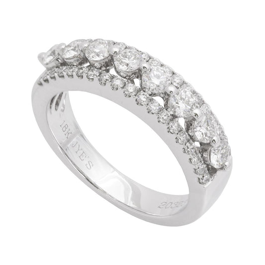 18KWG/PD Diamond Band – Radiant Sophistication
