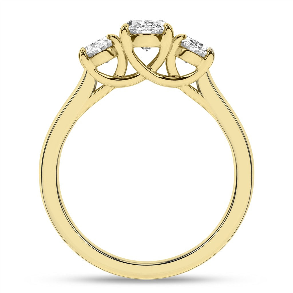 LGD 2.10CTW 14KYG 3 STONE RING