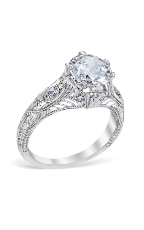 Venetian Crown Vintage Filigree Engagement Ring Semi-Mount