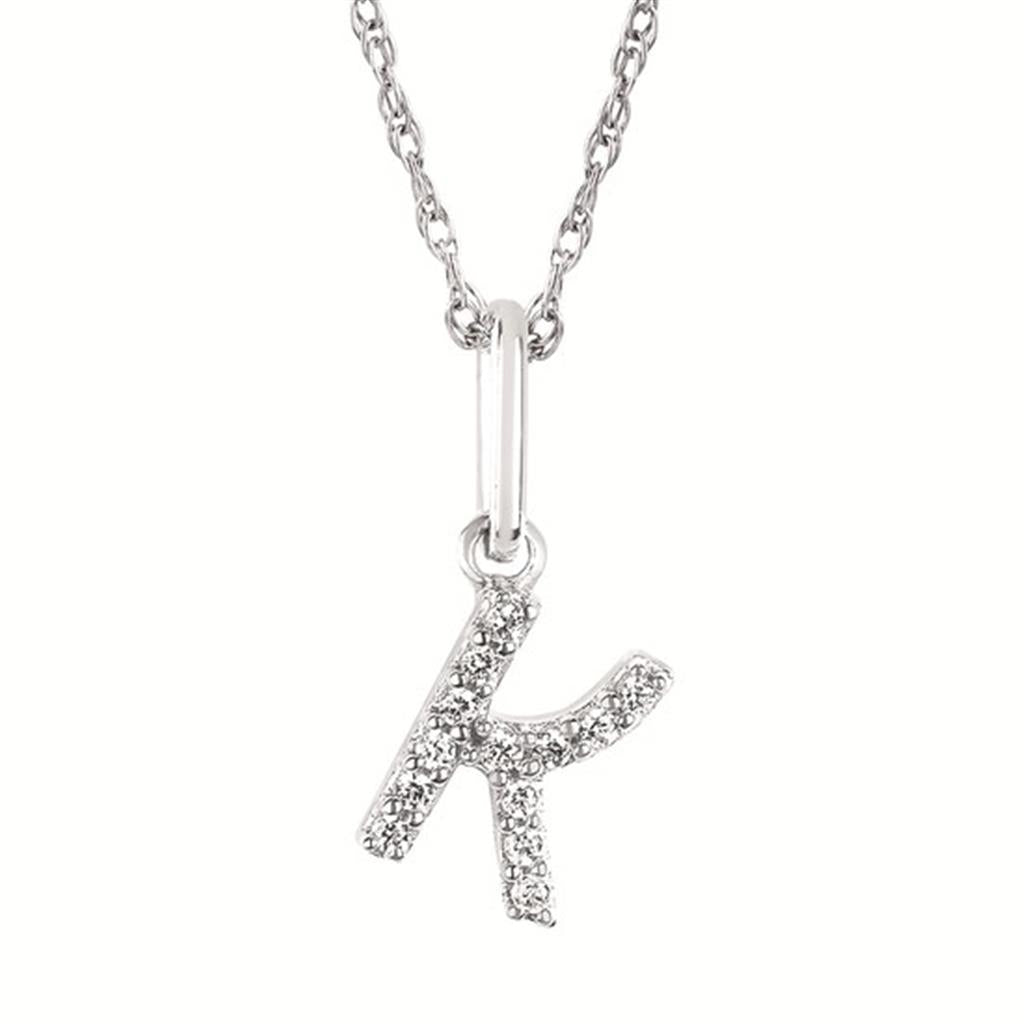Letter K .05 Ctw. Diamond Pendant |