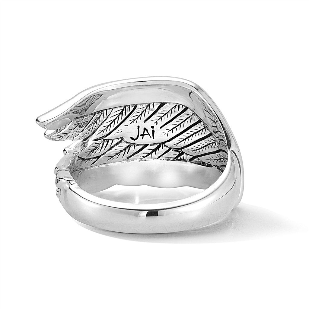 JAI Sterling Silver Wings Of Love Ring, Size 7 | Silver Rings