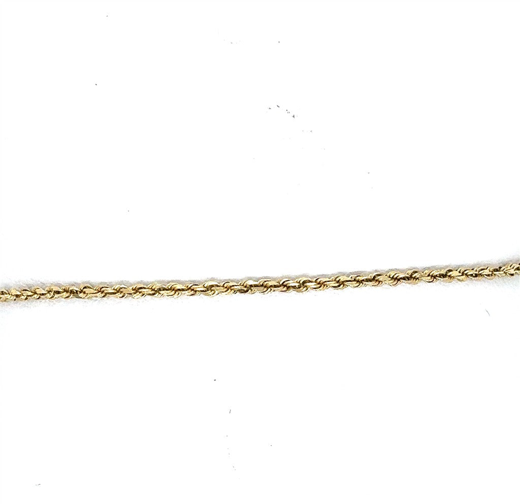 14K Yellow Gold Rope Chain – 16"