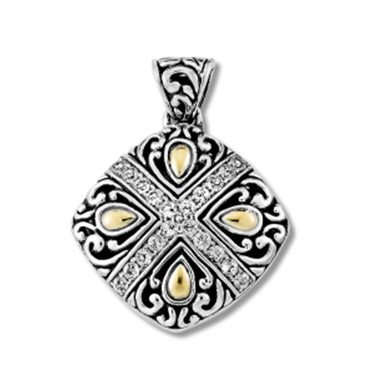 Simbolon Pendant - White Topaz Filigree Work