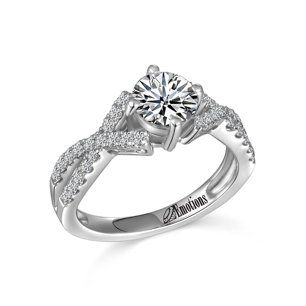 Elegant Semi-Mount Engagement Rings with .39Cts Diamond