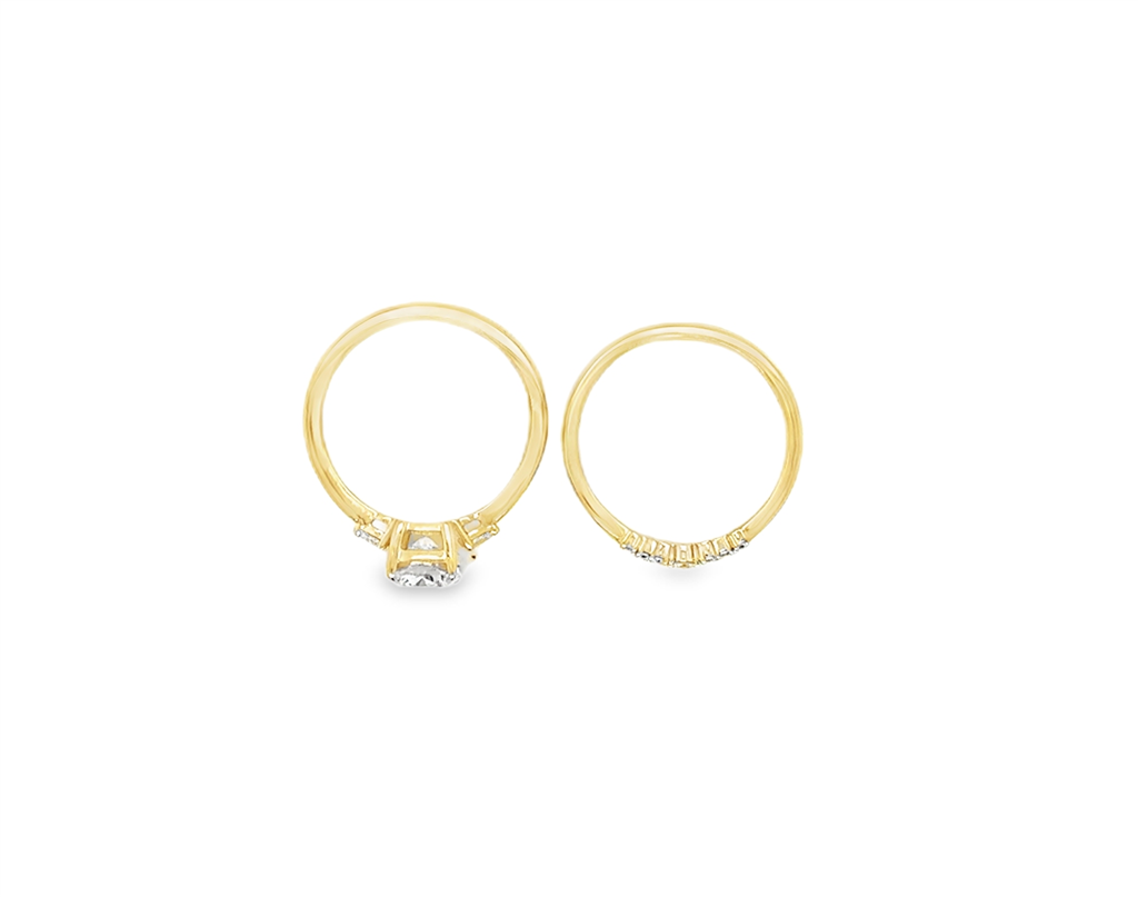 LGD 14KYG 1.72CTW Engagement Ring & Matching Band