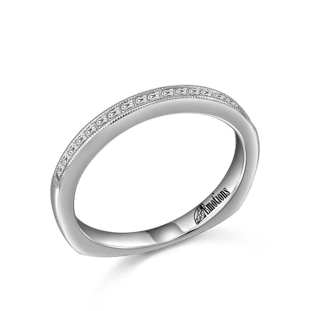 Modern Solitaire Ring with .51Ct Diamonds Semi-Mount